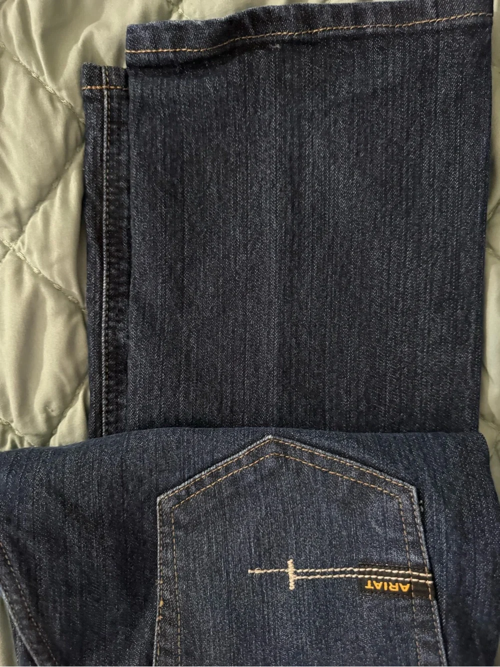 Ariat Slim Straight Dark Indigo Jeans with Contrast Stitching